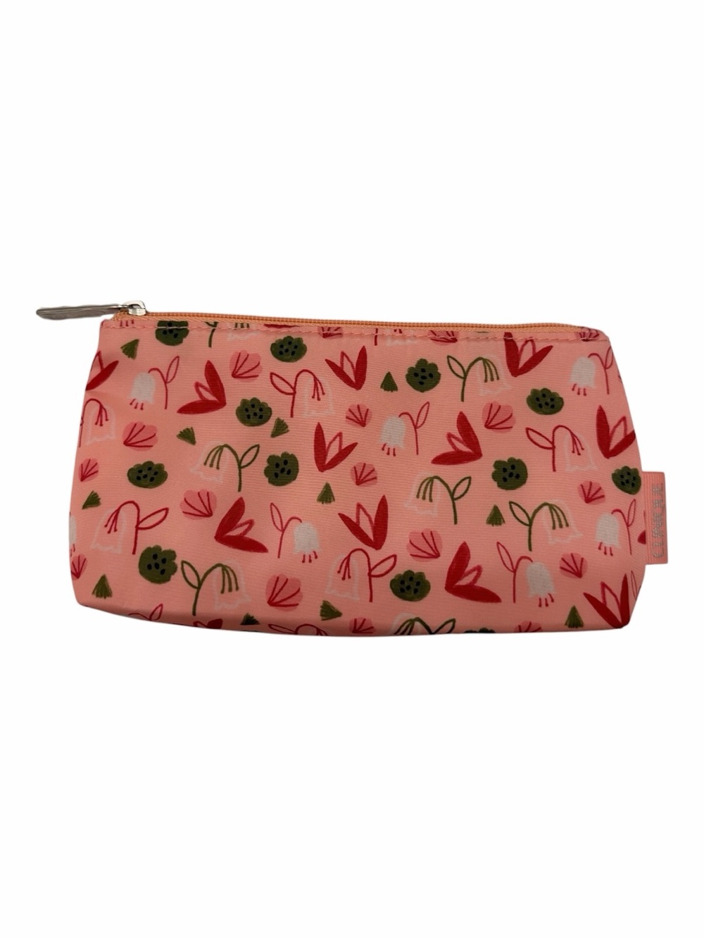 Clinique Pink Floral Print Cosmetic Pouch